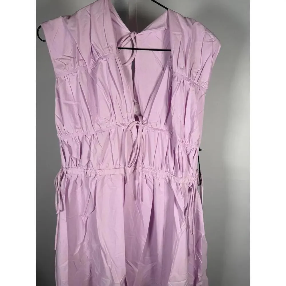 NWT ASTR The Label Lorrie Sleeveless Ruched Midi Dress Size Small - Picture 7 of 7